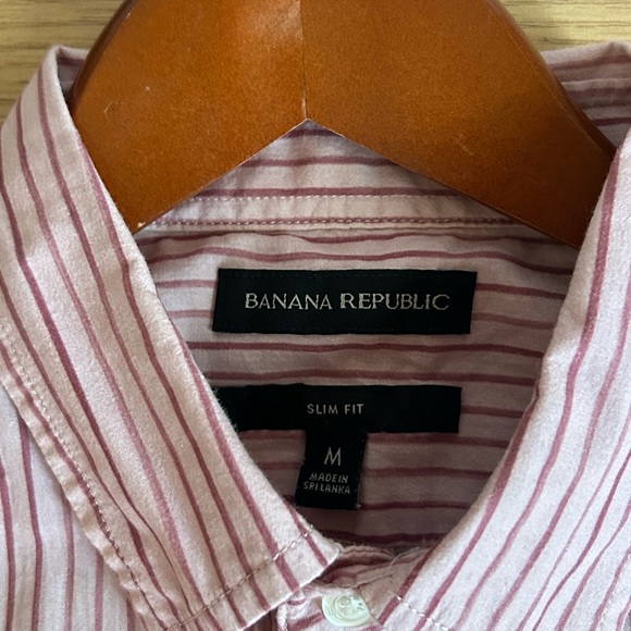Men’s Banana Republic Slim Fit Shirt Sleeve Button Down Shirt Medium - Picture 2 of 6
